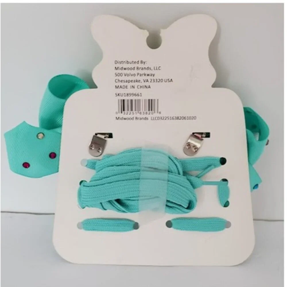 Bundle 3 Large Alligator Clip Hair Bows and 1 Shoe Lace & Bow Set NWT